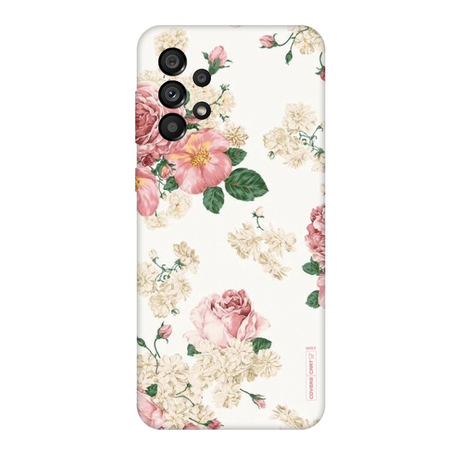 Vintage Floral Pattern Original Polycarbonate Back Case for Galaxy A73 5G