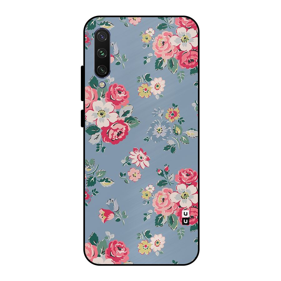 Vintage Flower Pattern Metal Back Case for Mi A3