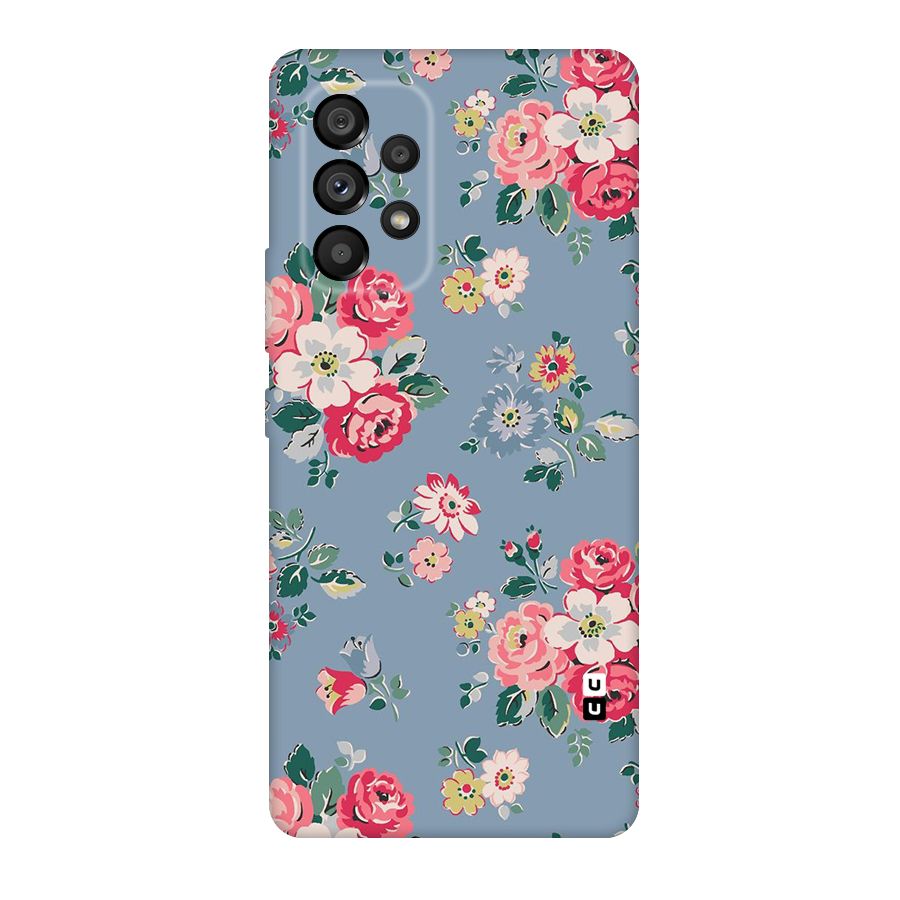 Vintage Flower Pattern Original Polycarbonate Back Case for Galaxy A53 5G