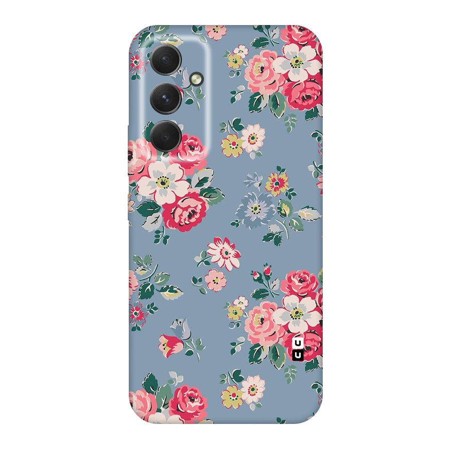 Vintage Flower Pattern Original Polycarbonate Back Case for Galaxy A54