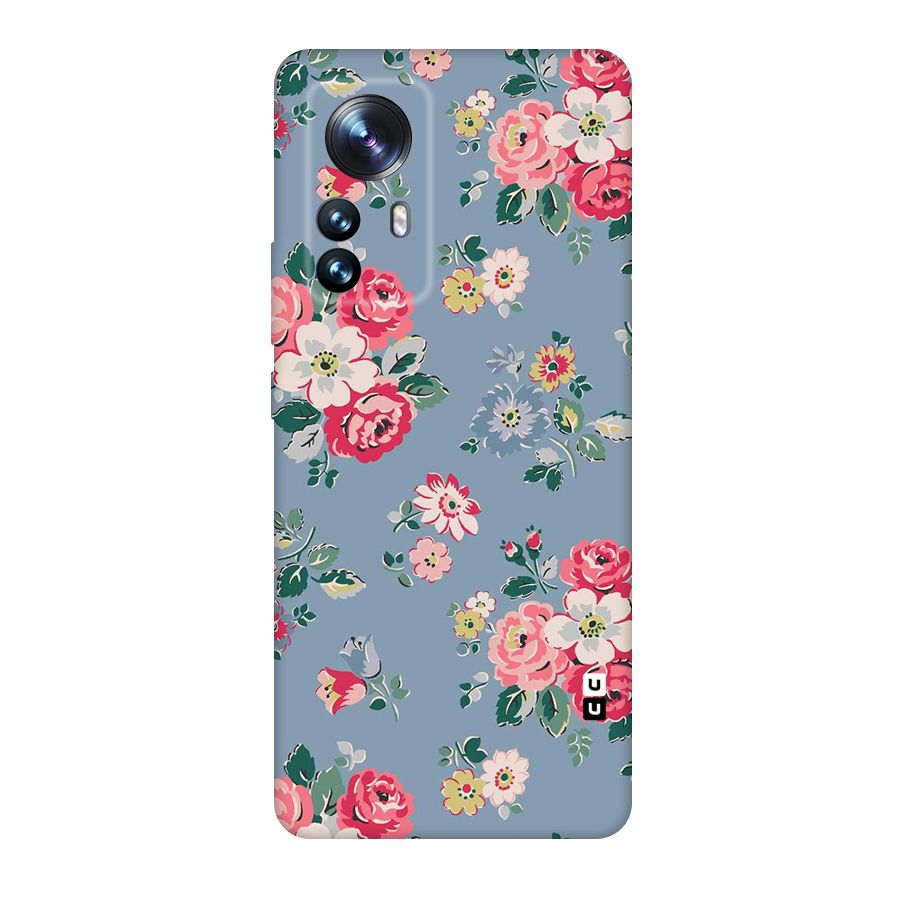 Vintage Flower Pattern Original Polycarbonate Back Case for Xiaomi 12 Pro