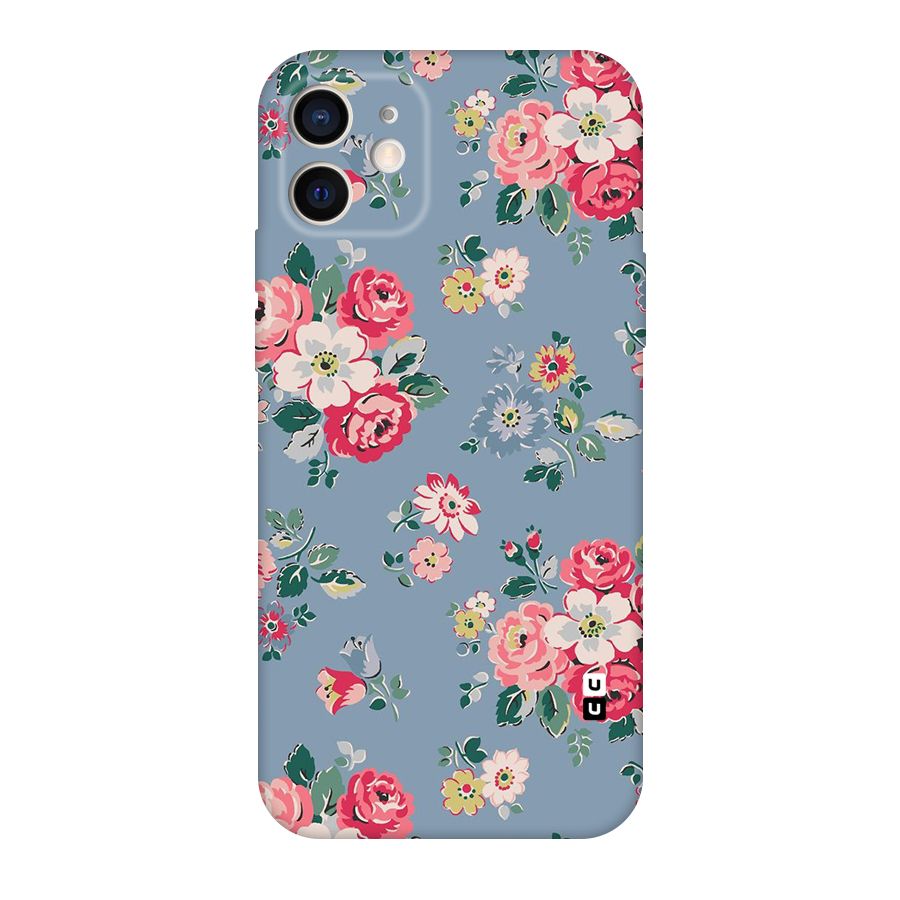 Vintage Flower Pattern Original Polycarbonate Back Case for iPhone 12