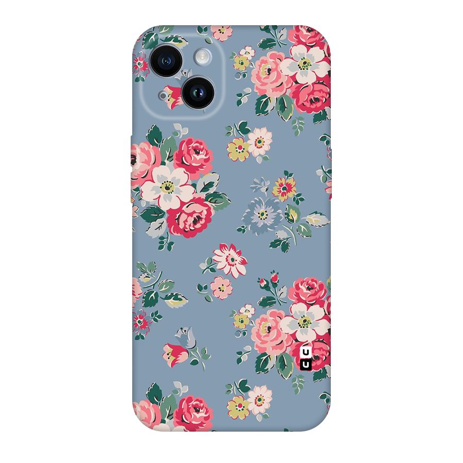 Vintage Flower Pattern Original Polycarbonate Back Case for iPhone 14