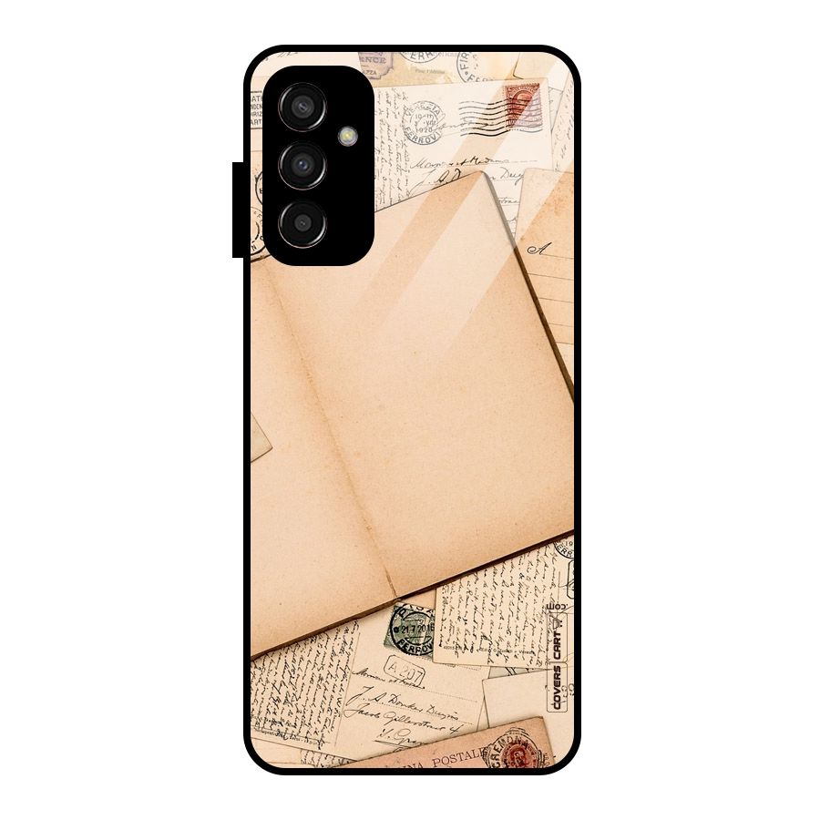 Vintage Journal Glass Back Case for Galaxy F13