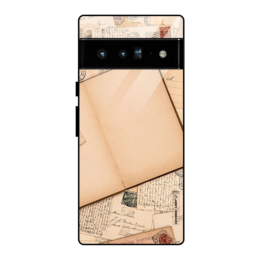 Vintage Journal Glass Back Case for Google Pixel 6 Pro