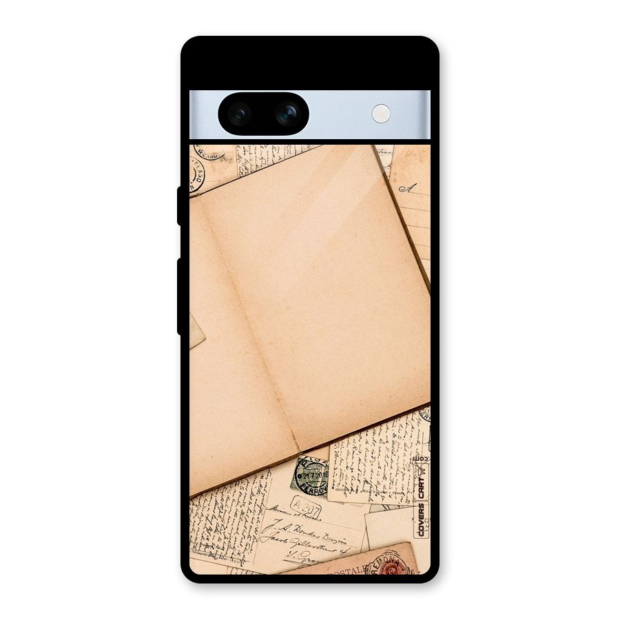 Vintage Journal Glass Back Case for Google Pixel 7a