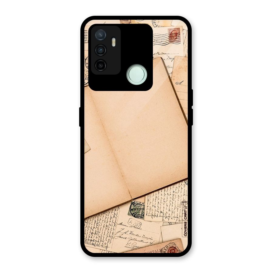 Vintage Journal Glass Back Case for Oppo A53