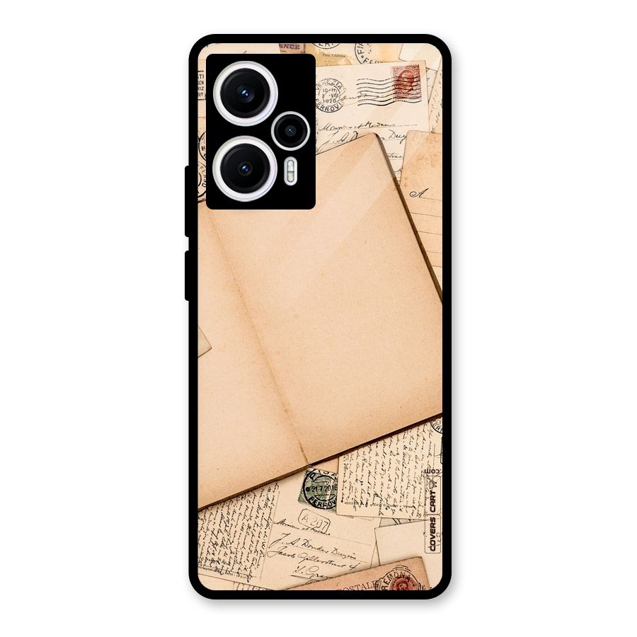 Vintage Journal Glass Back Case for Poco F5