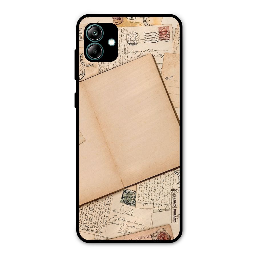 Vintage Journal Metal Back Case for Galaxy A04