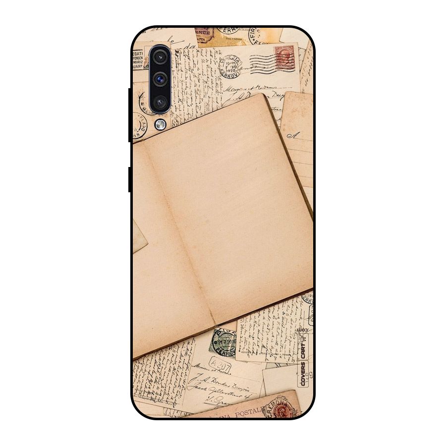 Vintage Journal Metal Back Case for Galaxy A50s