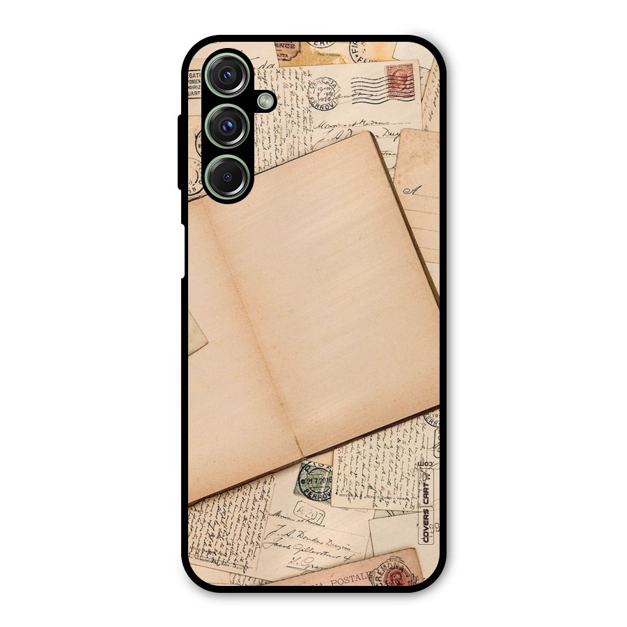 Vintage Journal Metal Back Case for Galaxy M34