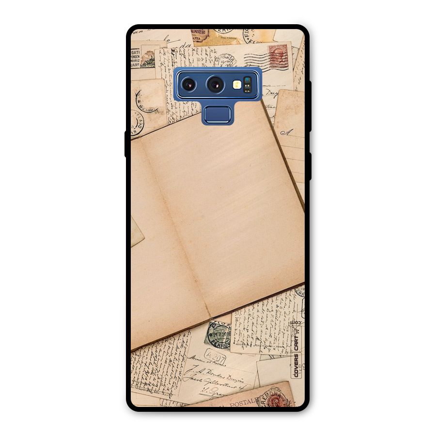 Vintage Journal Metal Back Case for Galaxy Note 9