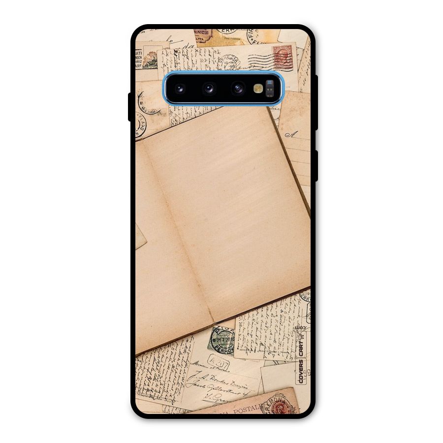 Vintage Journal Metal Back Case for Galaxy S10