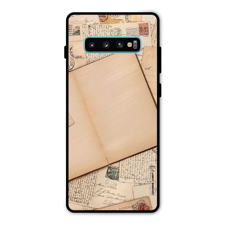Vintage Journal Metal Back Case for Galaxy S10 Plus