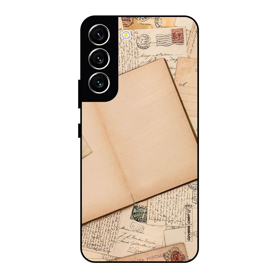 Vintage Journal Metal Back Case for Galaxy S22 5G
