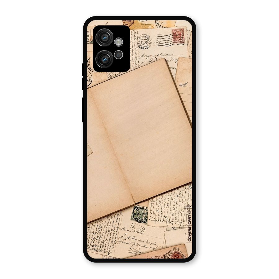 Vintage Journal Metal Back Case for Moto G32