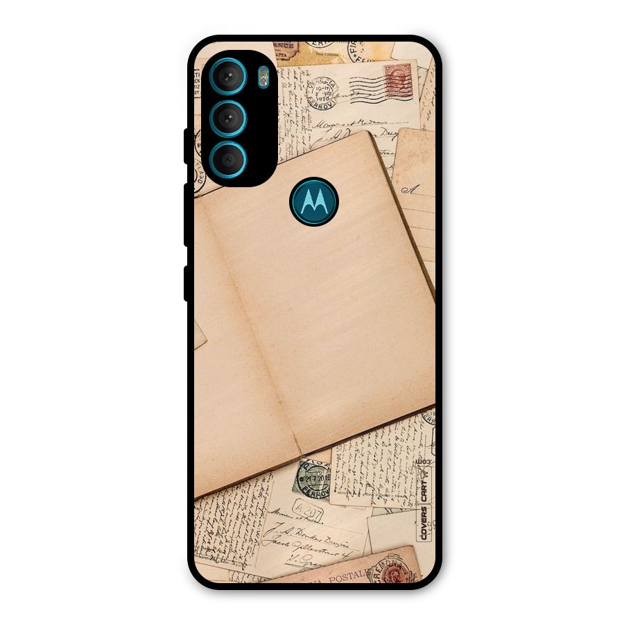 Vintage Journal Metal Back Case for Moto G71 5G