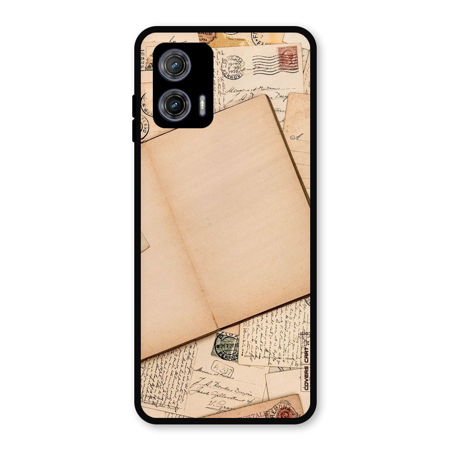 Vintage Journal Metal Back Case for Moto G73