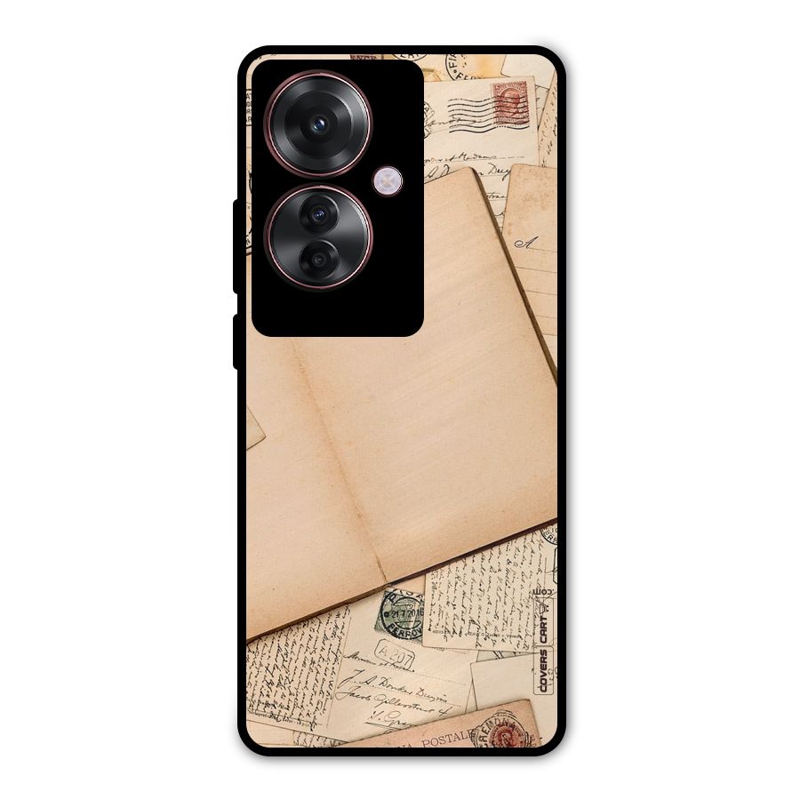 Vintage Journal Metal Back Case for Oppo F25 Pro