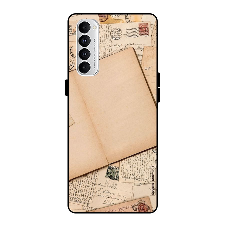 Vintage Journal Metal Back Case for Oppo Reno4 Pro