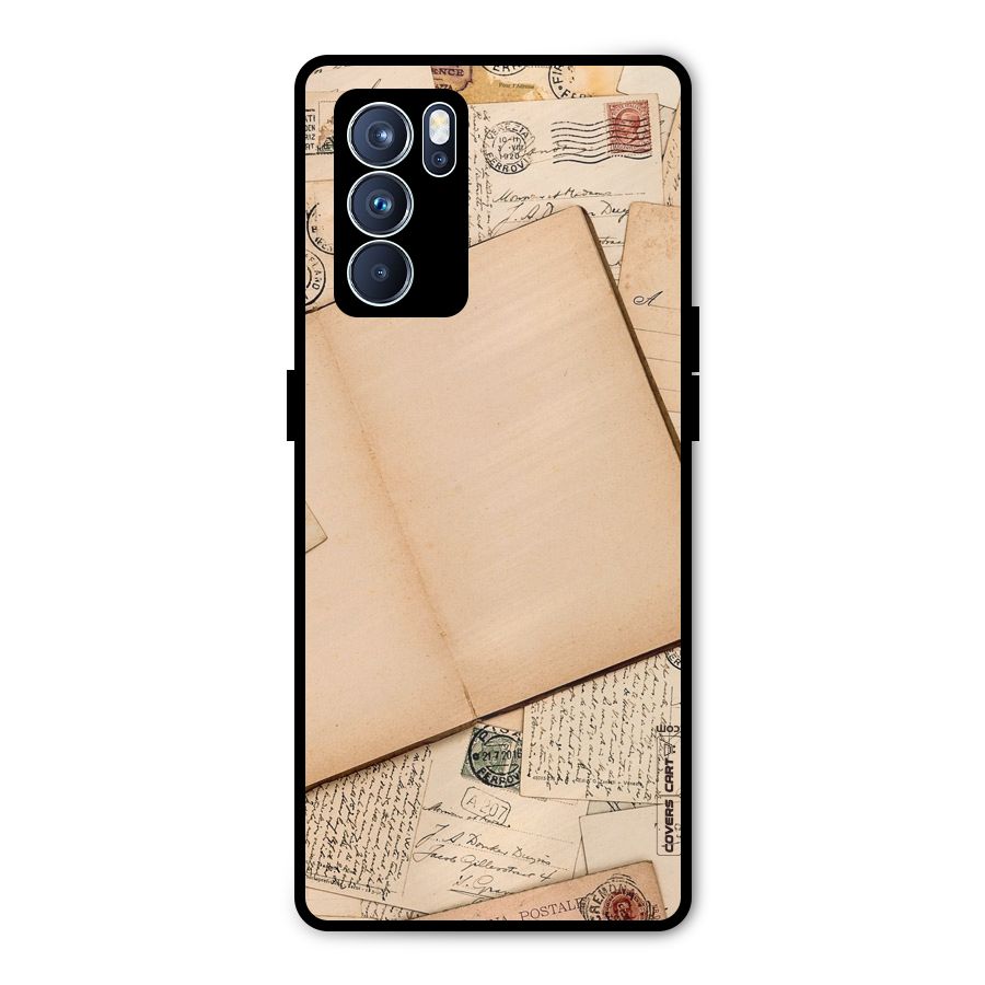 Vintage Journal Metal Back Case for Oppo Reno6 Pro 5G