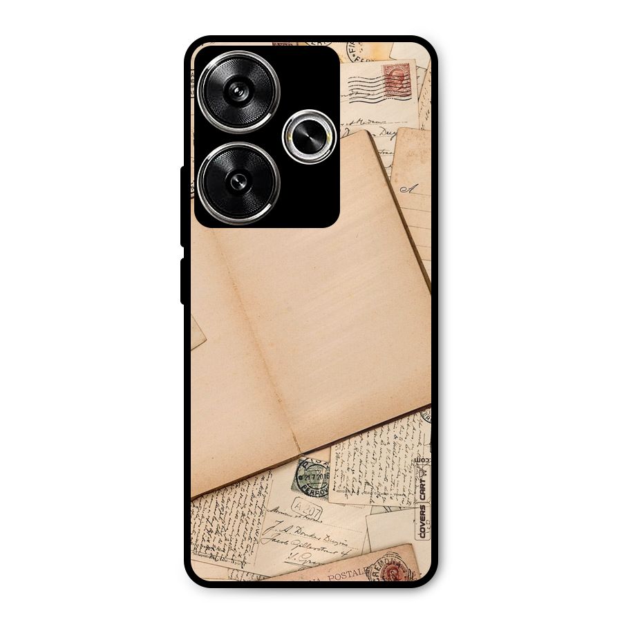 Vintage Journal Metal Back Case for Poco F6