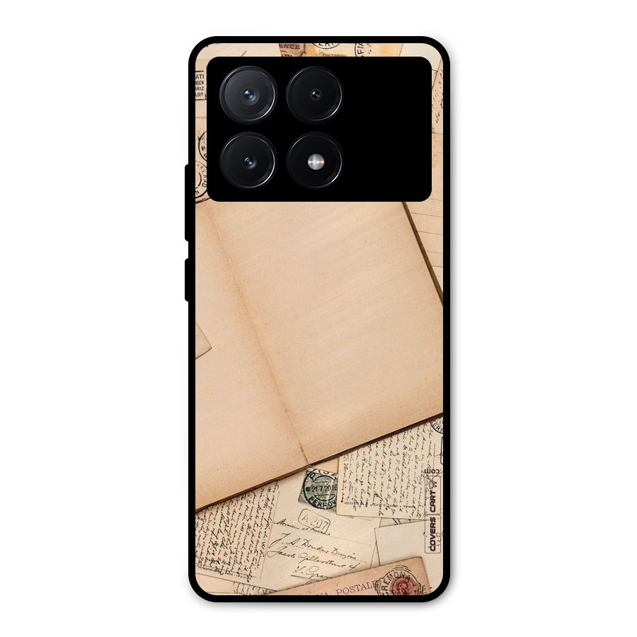 Vintage Journal Metal Back Case for Poco X6 Pro