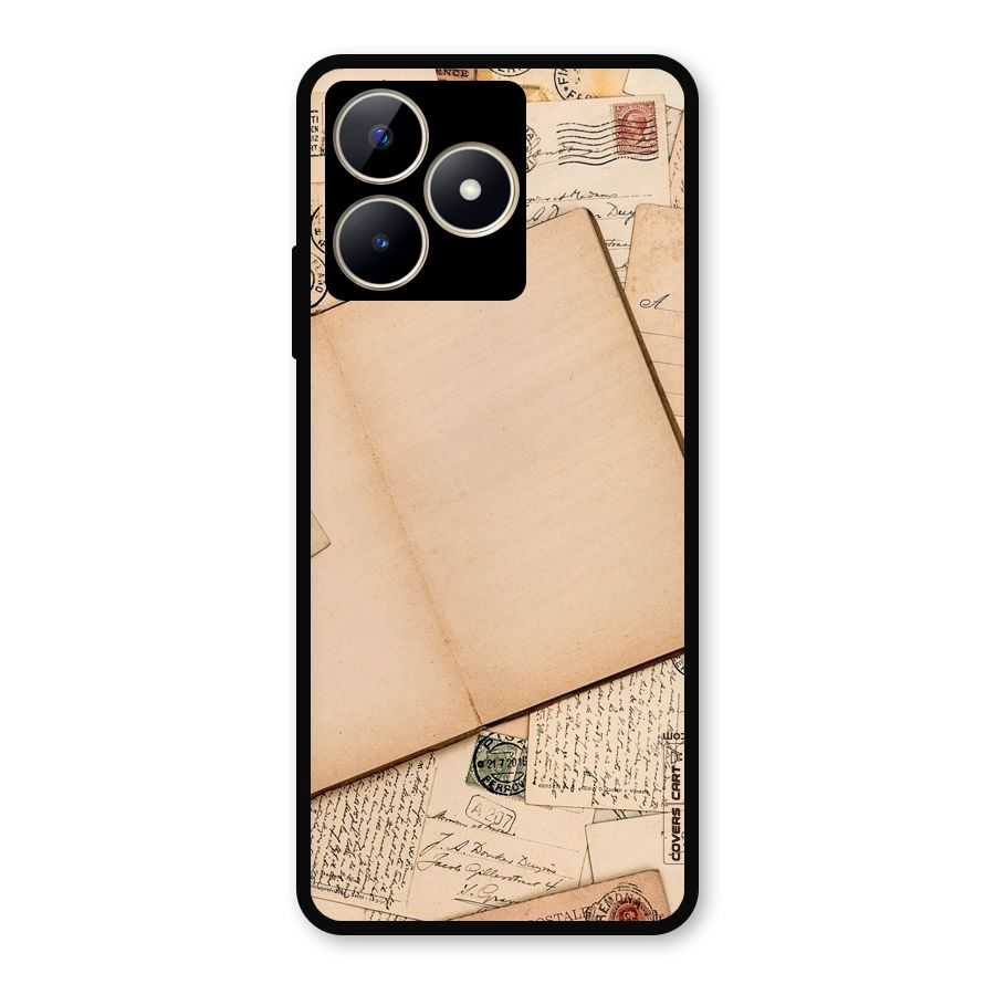 Vintage Journal Metal Back Case for Realme C53