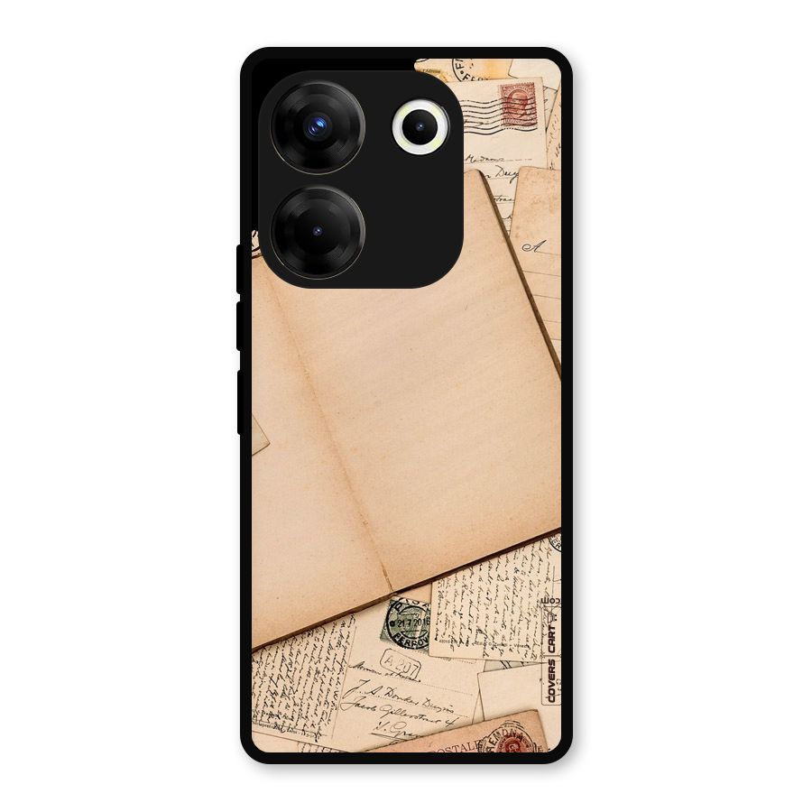 Vintage Journal Metal Back Case for Tecno Camon 20 Pro