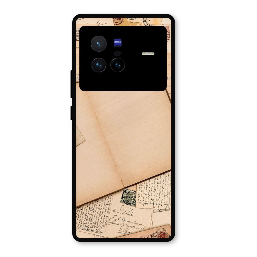 Vintage Journal Metal Back Case for Vivo X80