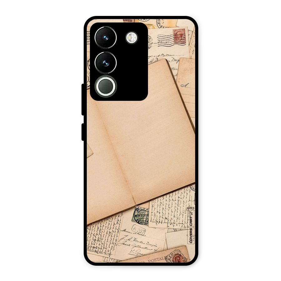 Vintage Journal Metal Back Case for Vivo Y200