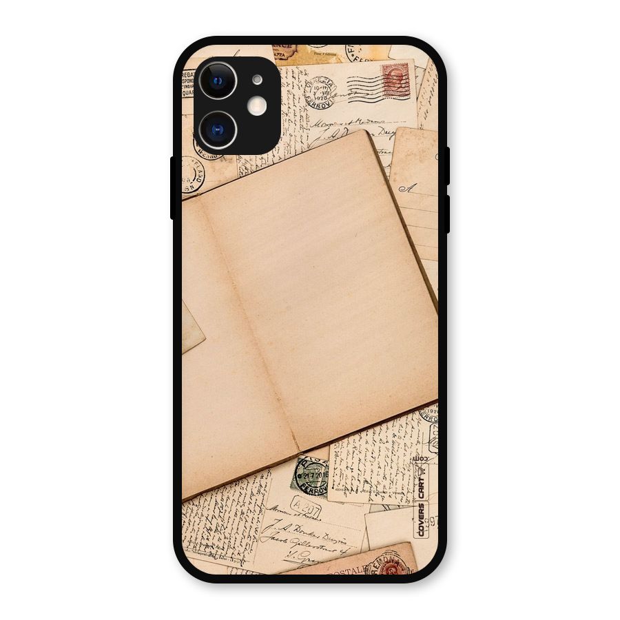 Vintage Journal Metal Back Case for iPhone 11