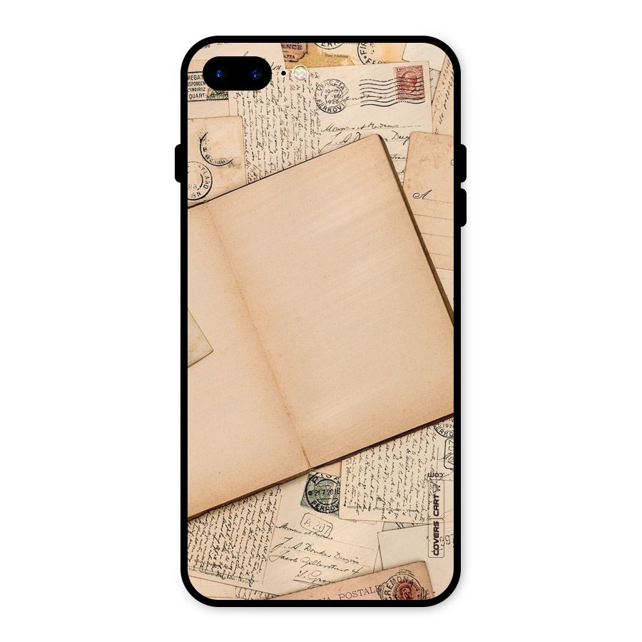 Vintage Journal Metal Back Case for iPhone 8 Plus