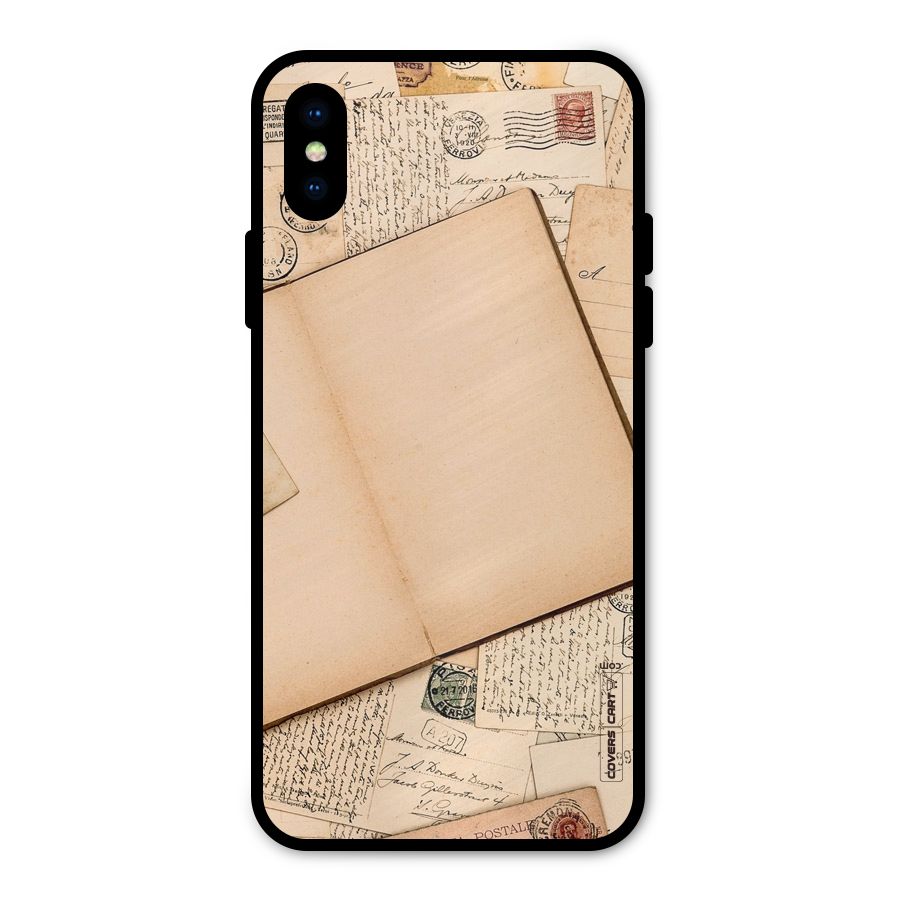 Vintage Journal Metal Back Case for iPhone XS