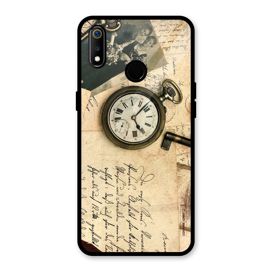 Vintage Key And Compass Glass Back Case for Realme 3i