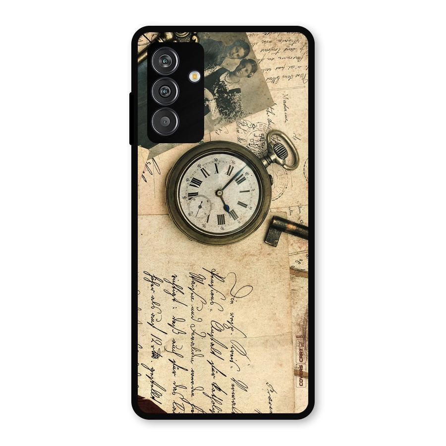 Vintage Key And Compass Metal Back Case for Galaxy F13