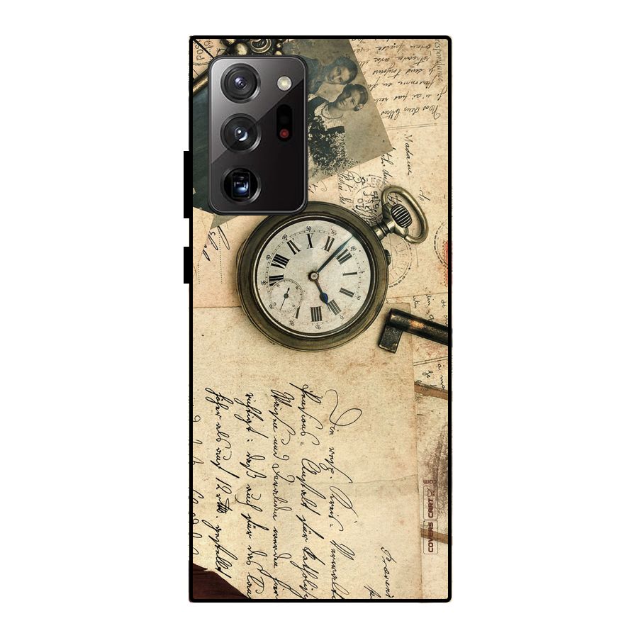 Vintage Key And Compass Metal Back Case for Galaxy Note 20 Ultra