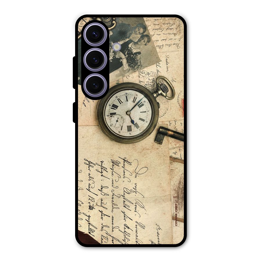 Vintage Key And Compass Metal Back Case for Galaxy S24