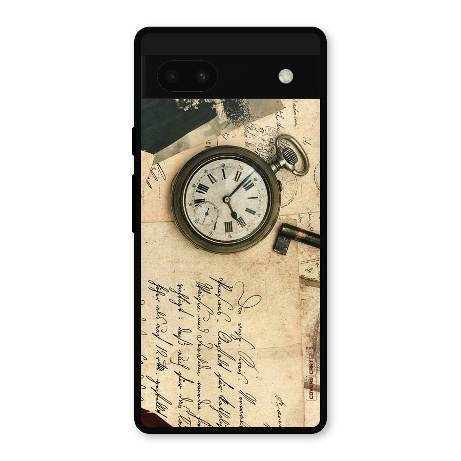 Vintage Key And Compass Metal Back Case for Google Pixel 6a