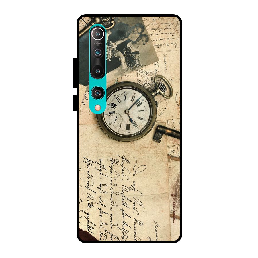 Vintage Key And Compass Metal Back Case for Mi 10