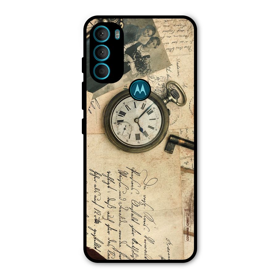 Vintage Key And Compass Metal Back Case for Moto G71 5G