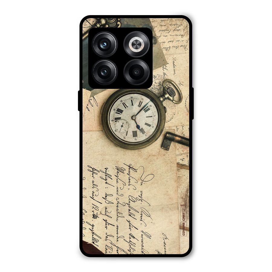 Vintage Key And Compass Metal Back Case for OnePlus 10T