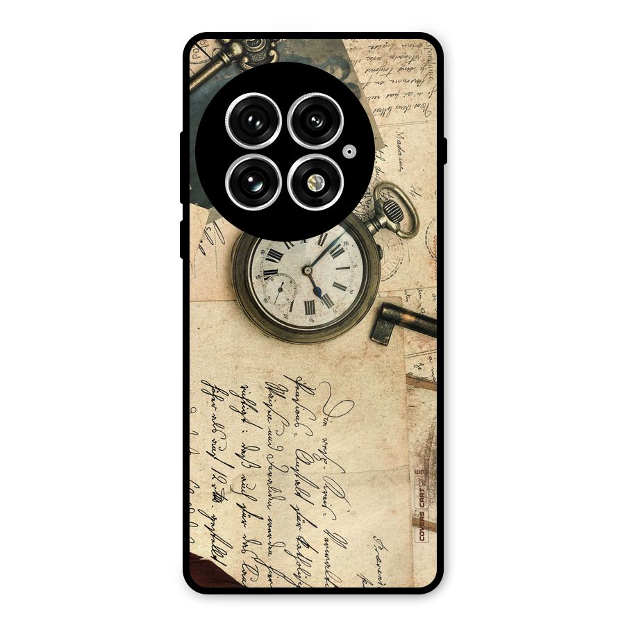 Vintage Key And Compass Metal Back Case for OnePlus 13