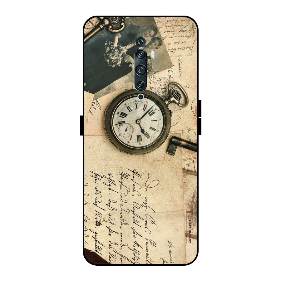 Vintage Key And Compass Metal Back Case for Oppo Reno2 Z