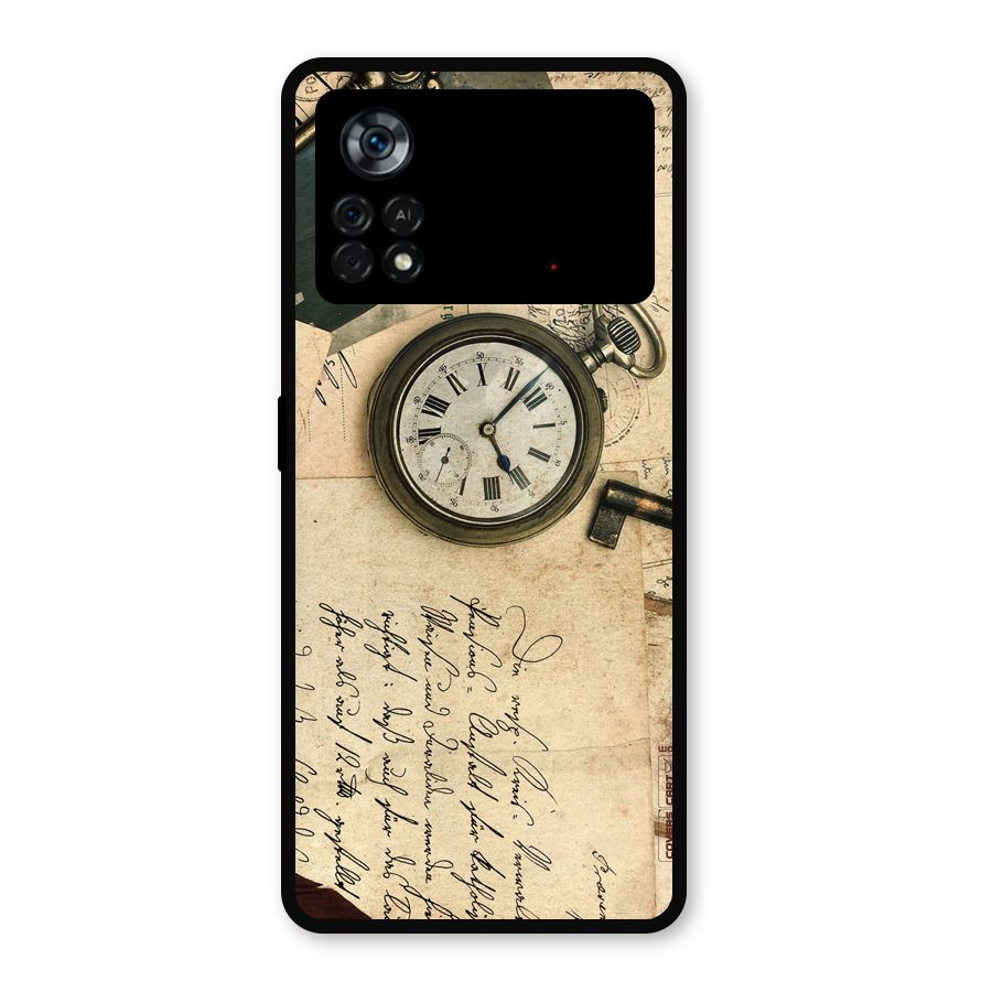 Vintage Key And Compass Metal Back Case for Poco X4 Pro 5G