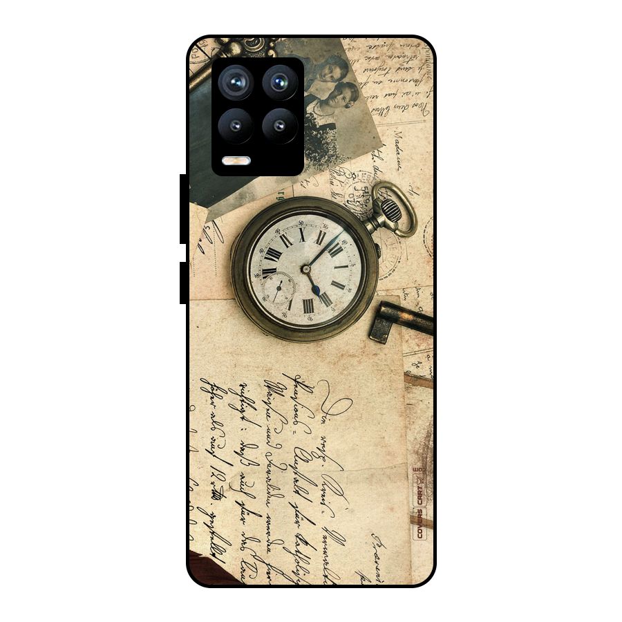 Vintage Key And Compass Metal Back Case for Realme 8 Pro