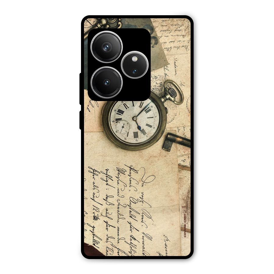 Vintage Key And Compass Metal Back Case for Realme GT 6