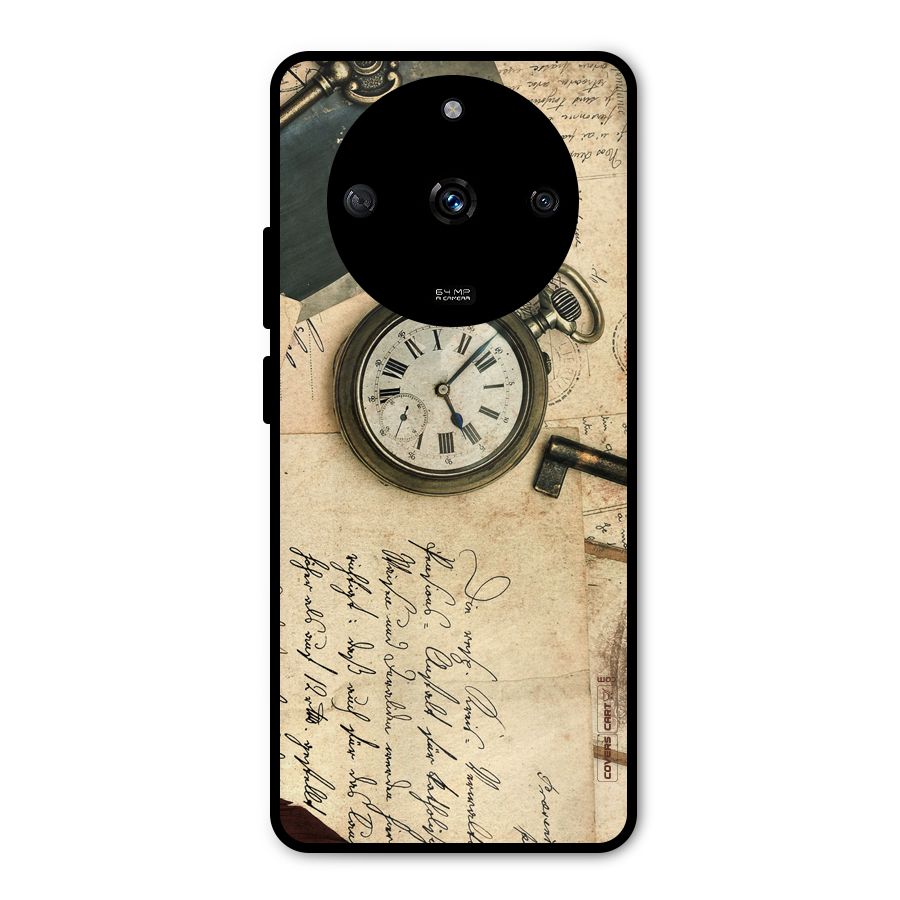 Vintage Key And Compass Metal Back Case for Realme Narzo 60 5G