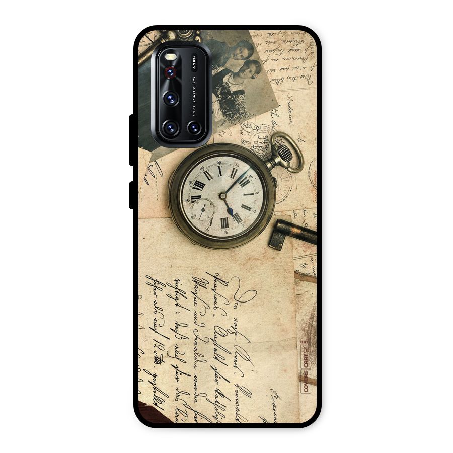 Vintage Key And Compass Metal Back Case for Vivo V19
