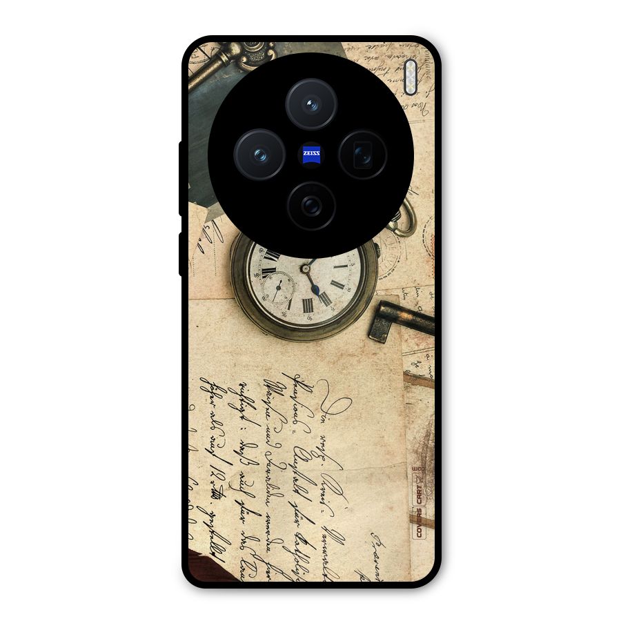 Vintage Key And Compass Metal Back Case for Vivo X200